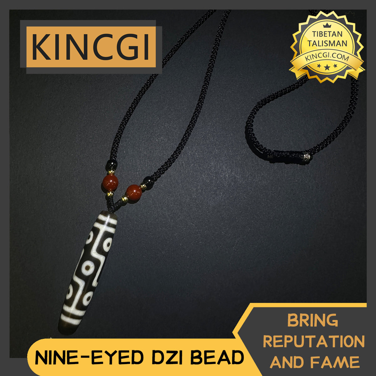 Kincgi｜Nine-Eyed Dzi Bead