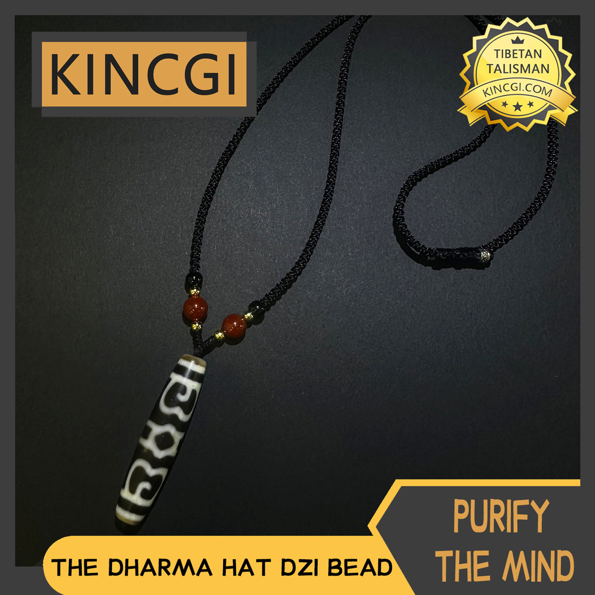 Kincgi｜The Dharma Hat Dzi Bead