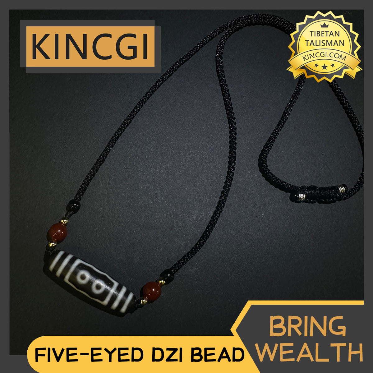 Kincgi｜Five-Eyed Dzi Bead