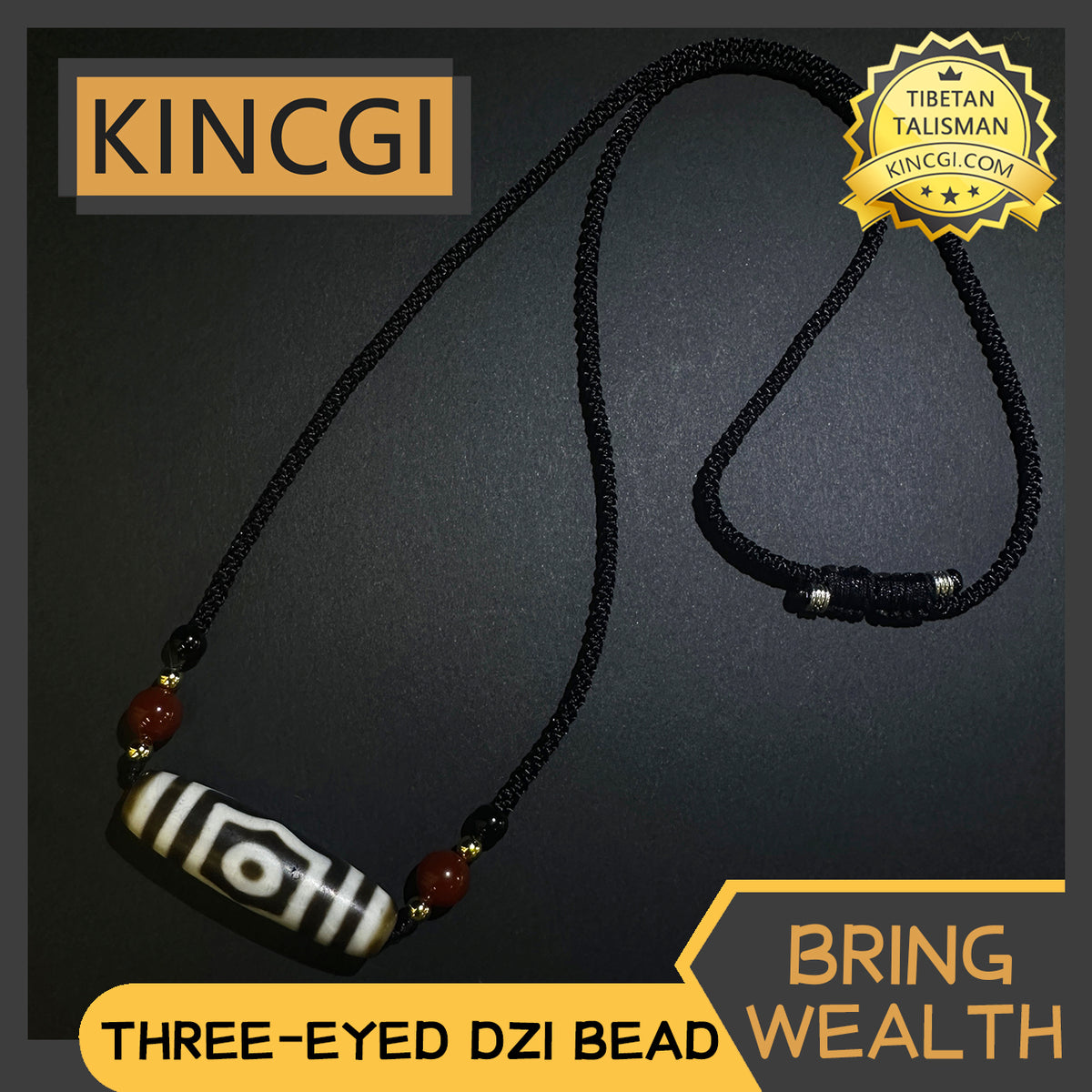 Kincgi｜Three-Eyed Dzi Bead