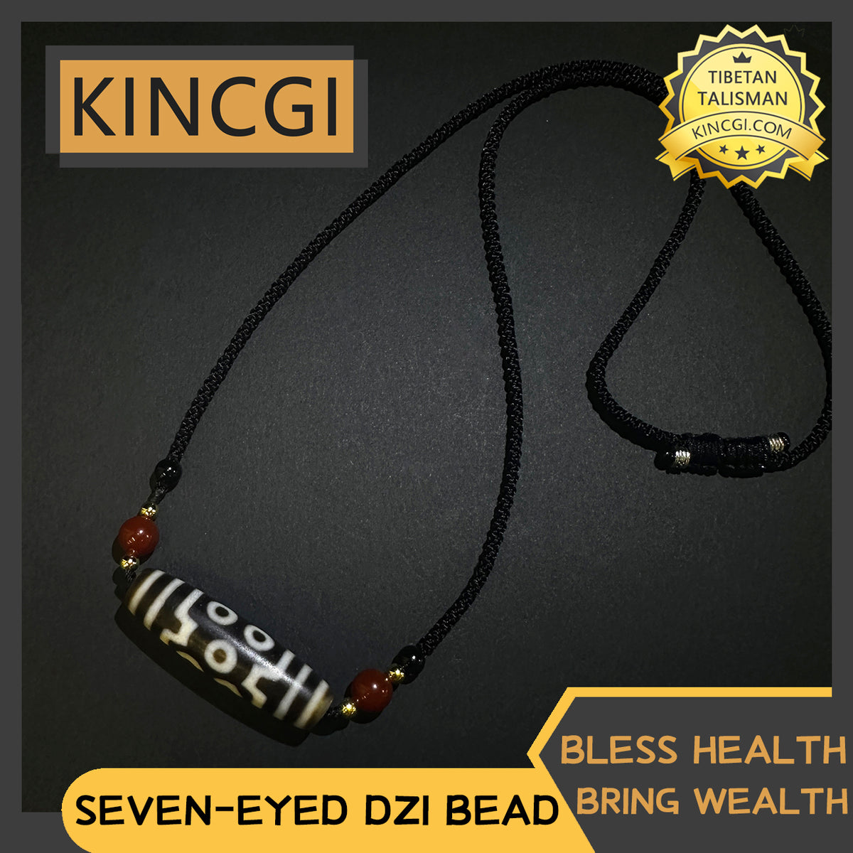 Kincgi｜Seven-Eyed Dzi Bead