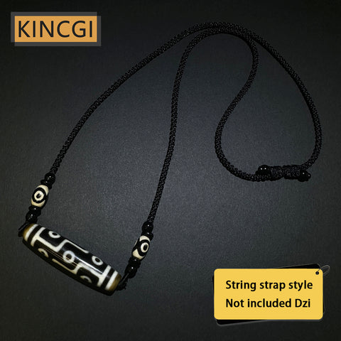 Kincgi｜Dzi necklace string strap with three-eyed small Dzi