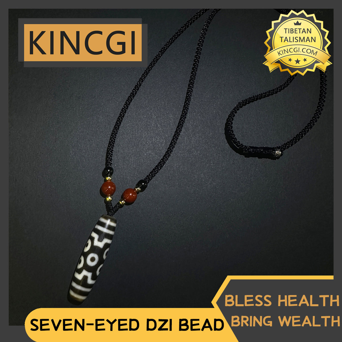 Kincgi｜Seven-Eyed Dzi Bead