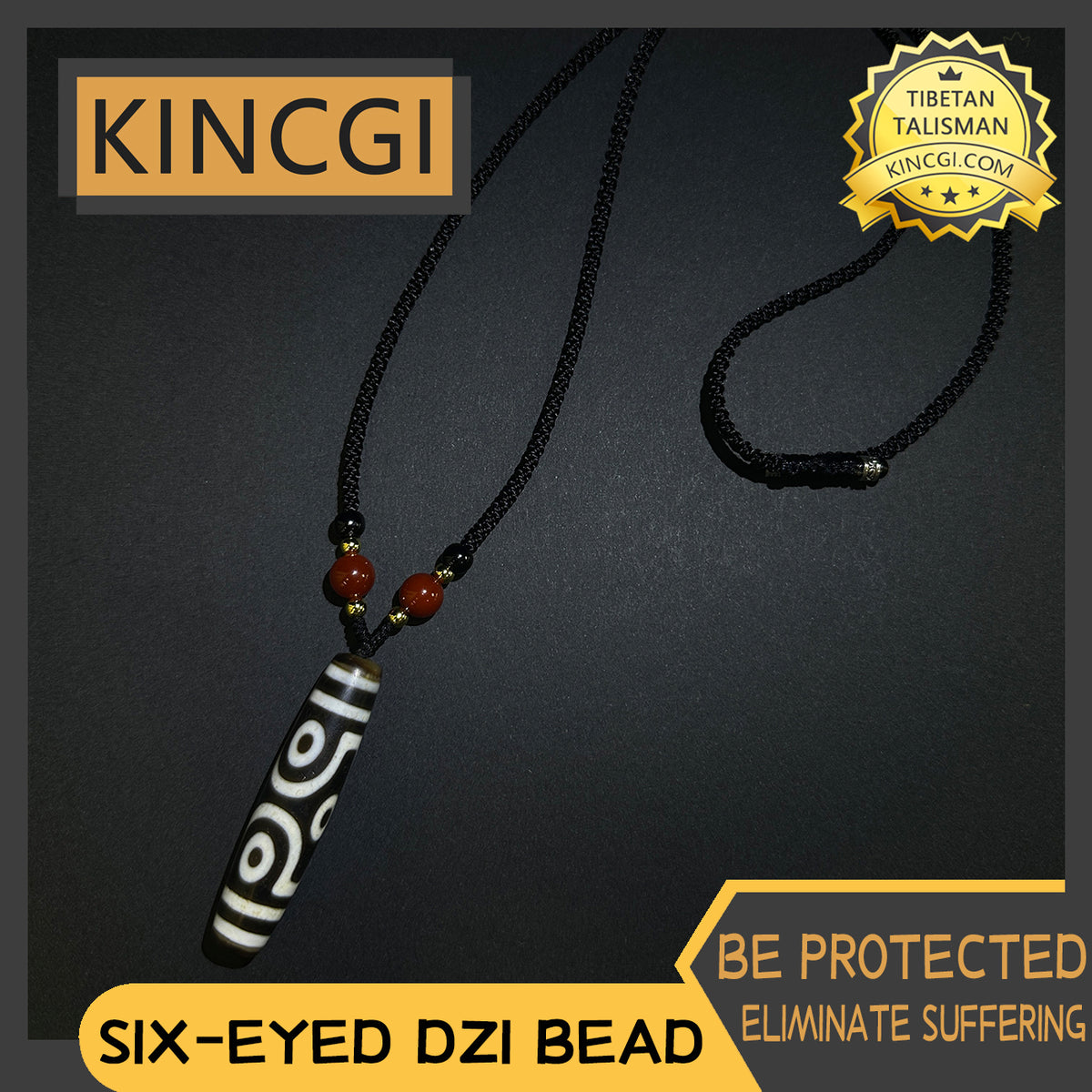 Kincgi｜Six-Eyed Dzi Bead