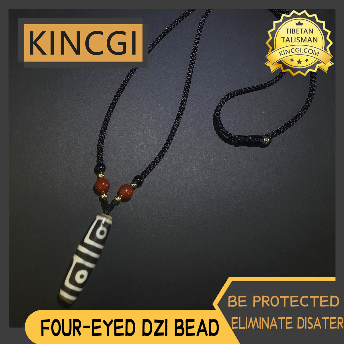 Kincgi｜Four-Eyed Dzi Bead