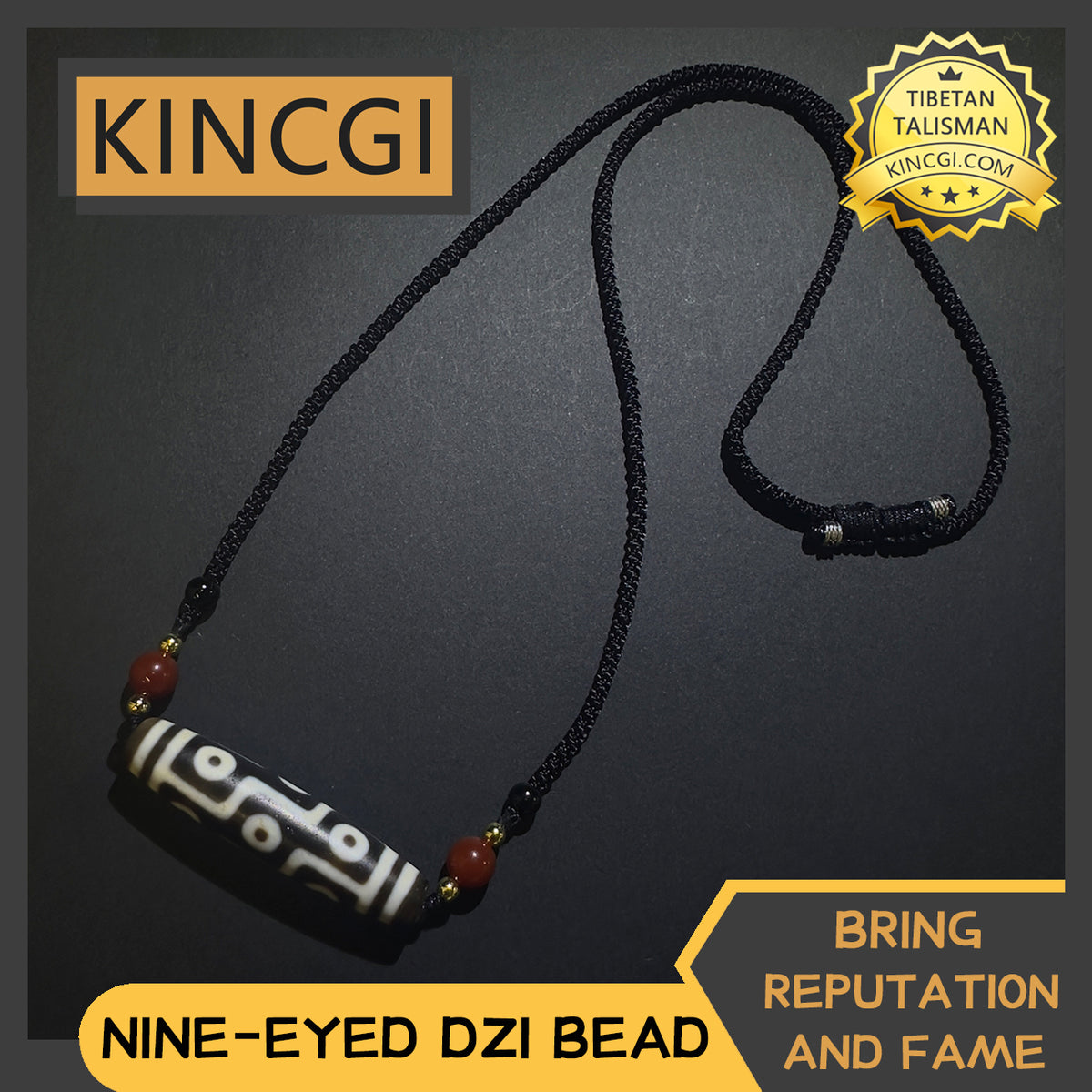 Kincgi｜Nine-Eyed Dzi Bead