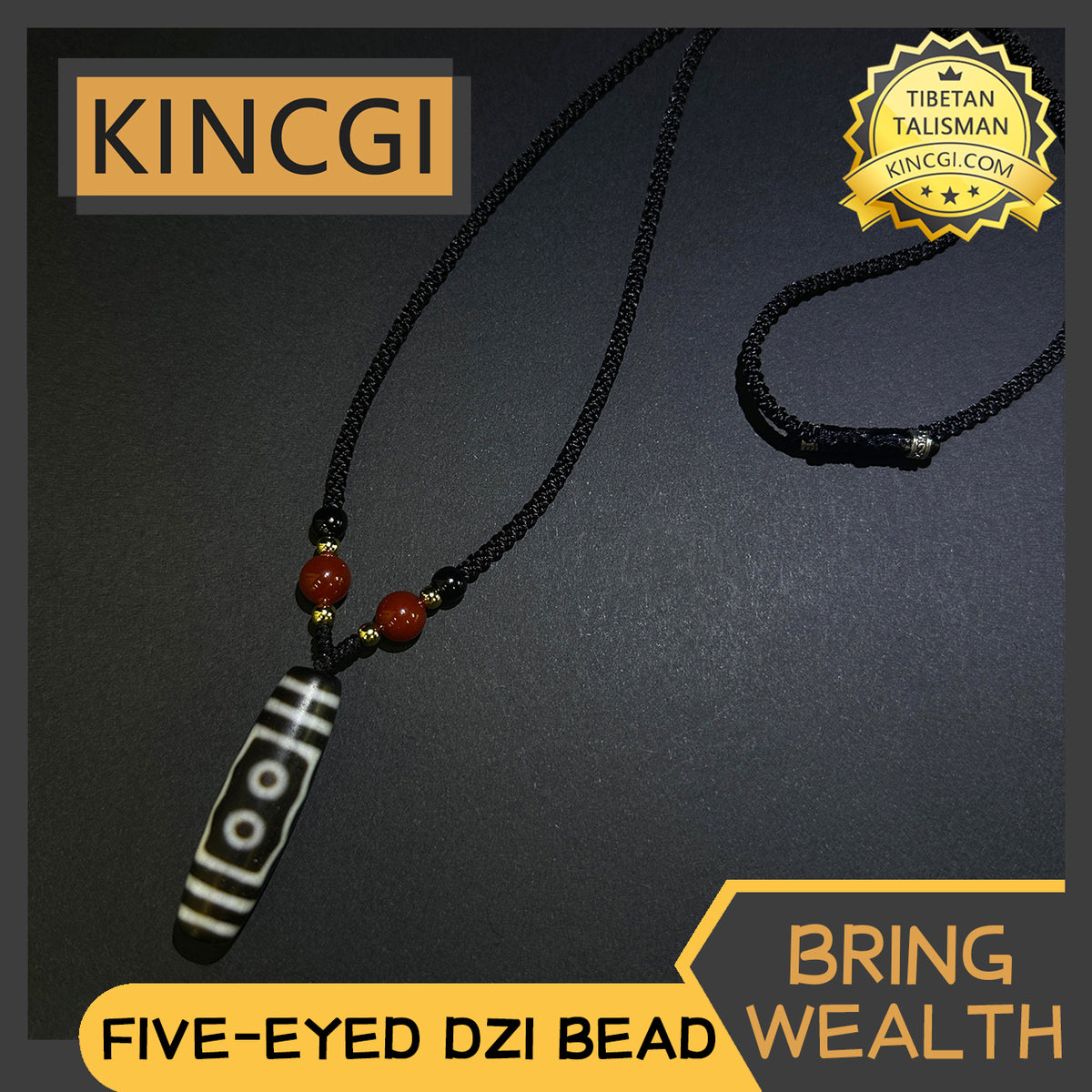 Kincgi｜Five-Eyed Dzi Bead