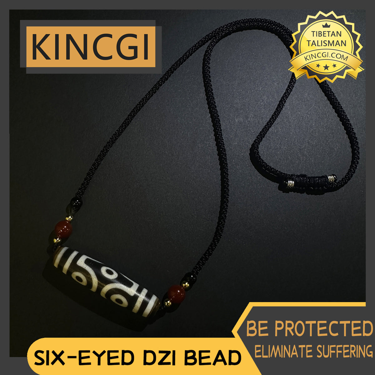 Kincgi｜Six-Eyed Dzi Bead