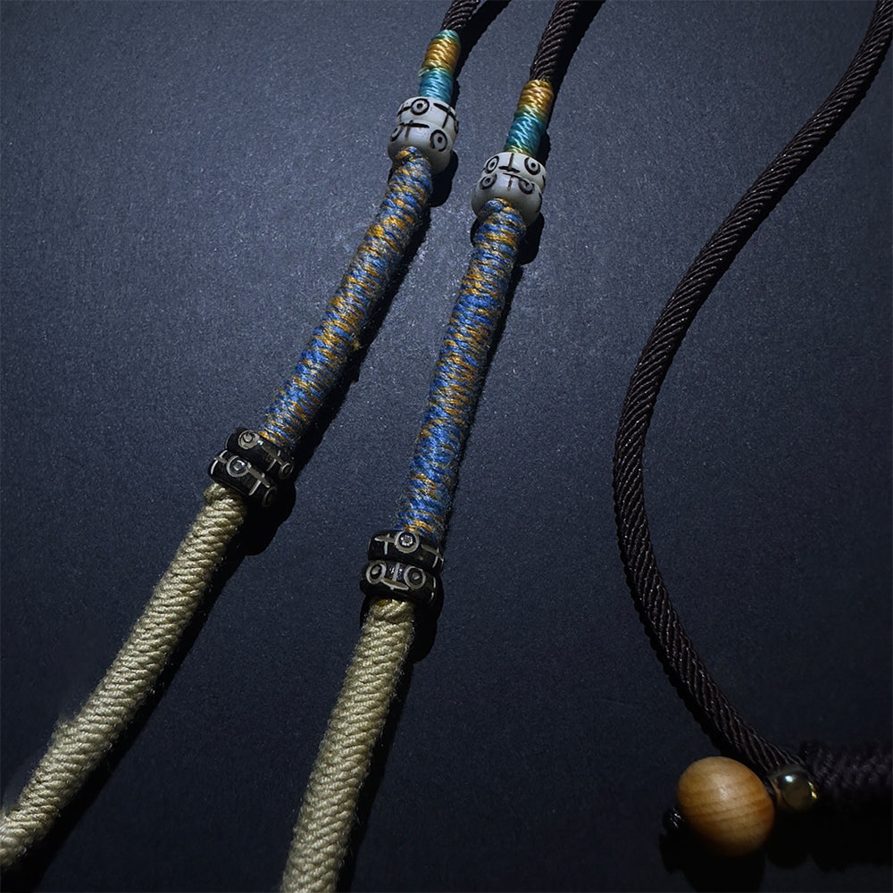 Kincgi｜Dzi necklace string strap with Tibetan style 1 Dzi