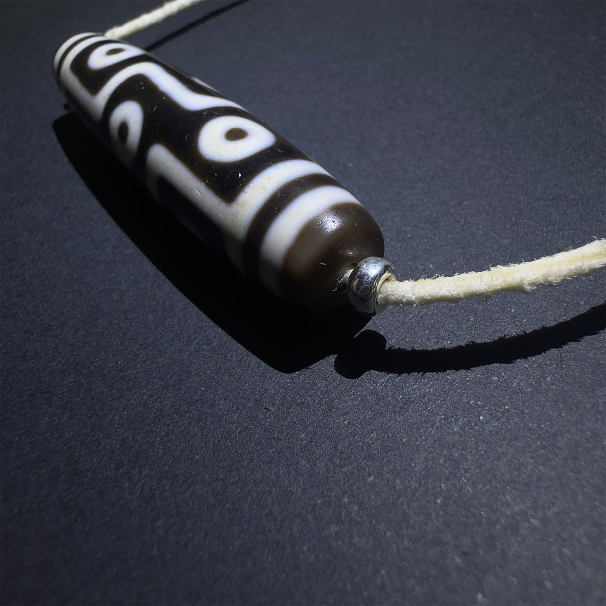 Kincgi｜Dzi necklace string strap with Sheep leather Dzi