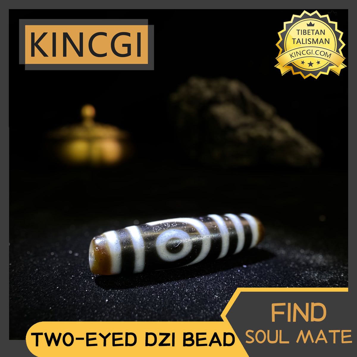 Kincgi｜Two-Eyed Dzi Bead