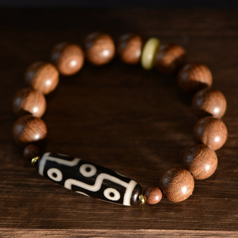 Kincgi｜Nine-Eyed Dzi Bead Bracelet