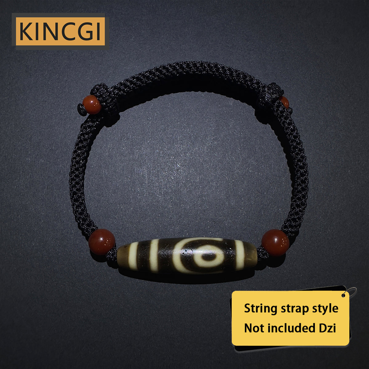 Kincgi｜Dzi bracelet string strap with handmade string Dzi