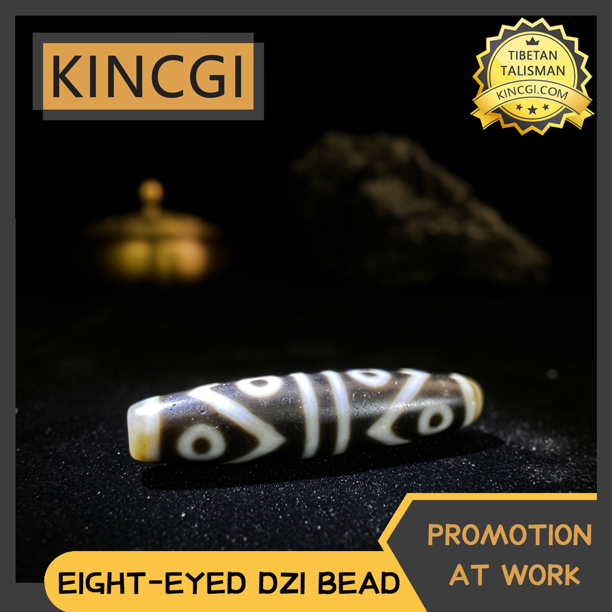 Kincgi｜Eight-Eyed Dzi Bead