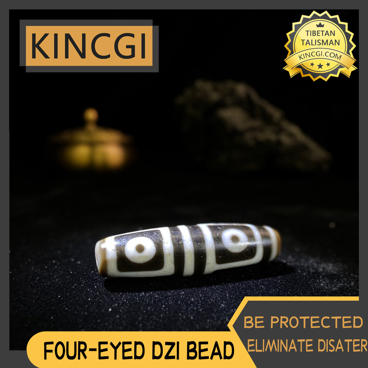 Kincgi｜Four-Eyed Dzi Bead