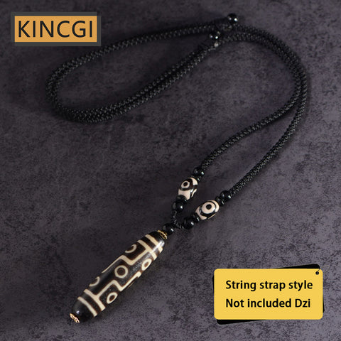 Kincgi｜Dzi pendant string strap with three-eyed small Dzi