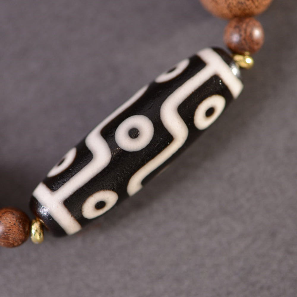 Kincgi｜Nine-Eyed Dzi Bead Bracelet